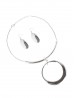 CIRCLED STATEMENT NECKLACE WITH EARRING SET